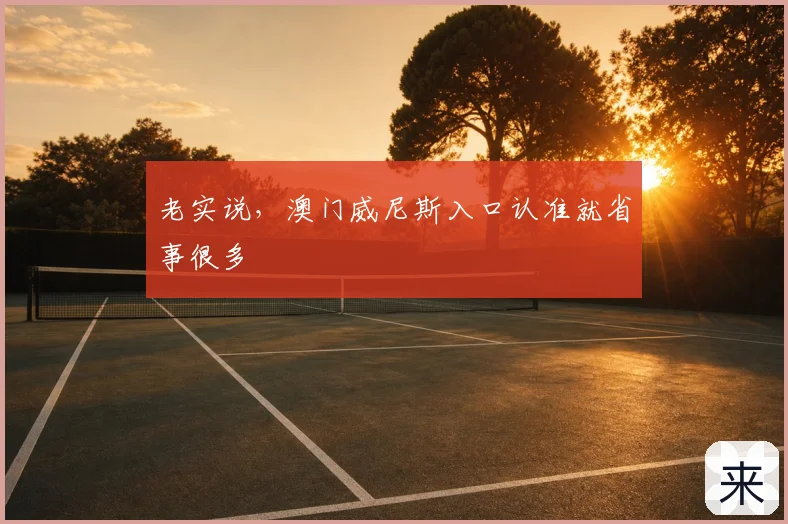 老实说,澳门威尼斯入口认准就省事很多